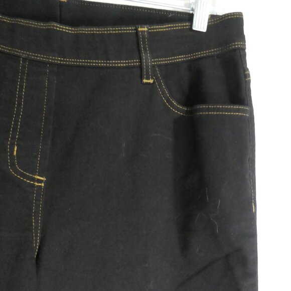 ALIA | size 12 | Black Denim With Contrasting Front and Back Stitching | NWOT - Picture 4 of 16